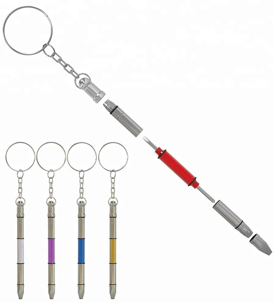 Precision 5 in 1 Mini Stainless Steel Screwdriver with keychain for repair Eyeglasses, Sunglasses, Watches