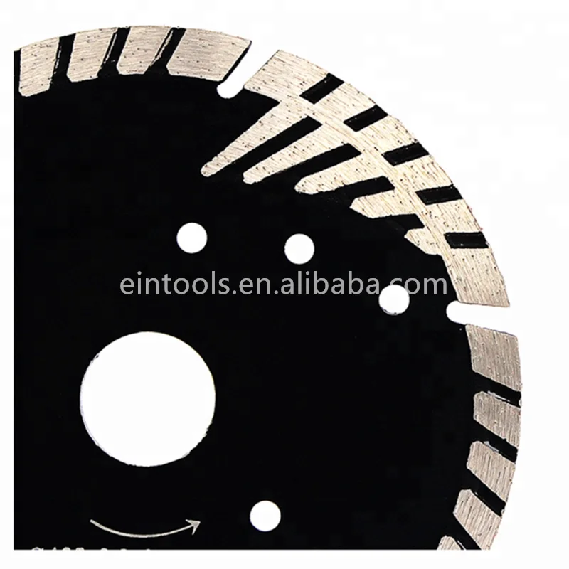 Diamond Cutting Disc Saw Blade Stone Granite Marble Brick Tile Concrete With Slant Protection Teeth