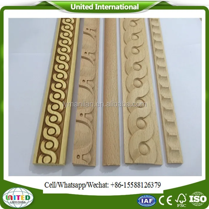 Solid Carved Crown molding wood ceiling cornice molding