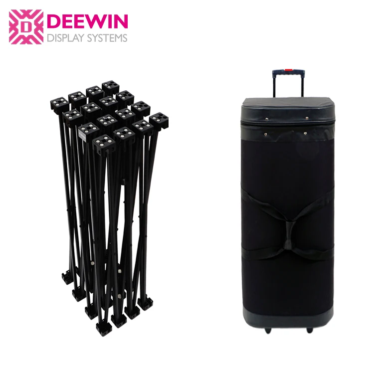 Самоблокирующийся черный алюминиевый магнетический всплывающий баннер стойки дисплея