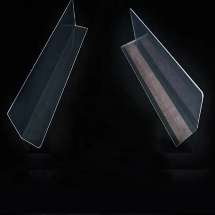 Supermarket Plastic PVC Clear Magnetic L Shape Shelf Dividers for Metal Shelf