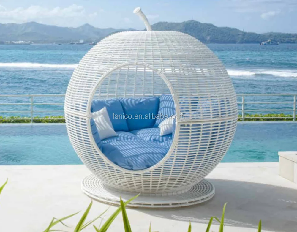 Outdoor Round Sunbed Daybed outdoor daybed sofa furniture