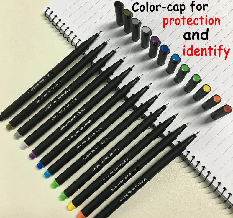 2019 new item hot in Amazon  0.38mm colorful fineliner pen,Graphic Fineliner, color marker pen