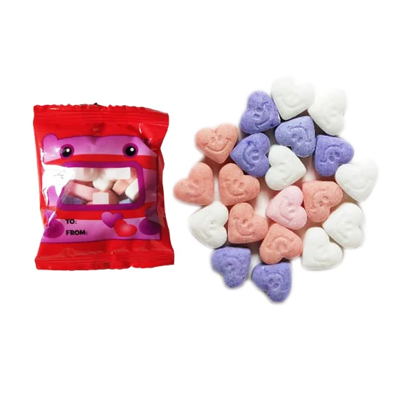 10g custom heart shape fruit  press candy in tablet
