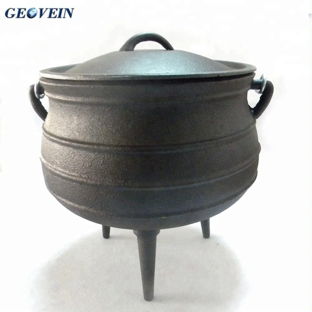 South African Cast iron Three-Legged Pot For Cooking Food Potjiekos