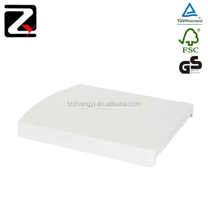 Duroplast square white easy release soft close toilet seat