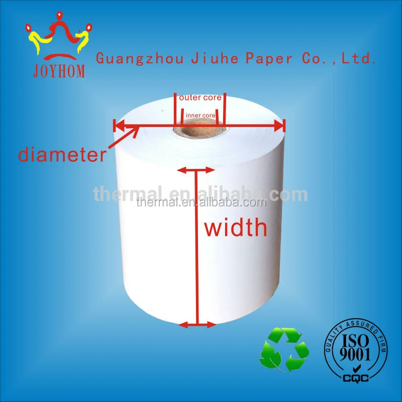 
High brightness cash register paper 57mm printed thermal pos paper receipt paper rolls 