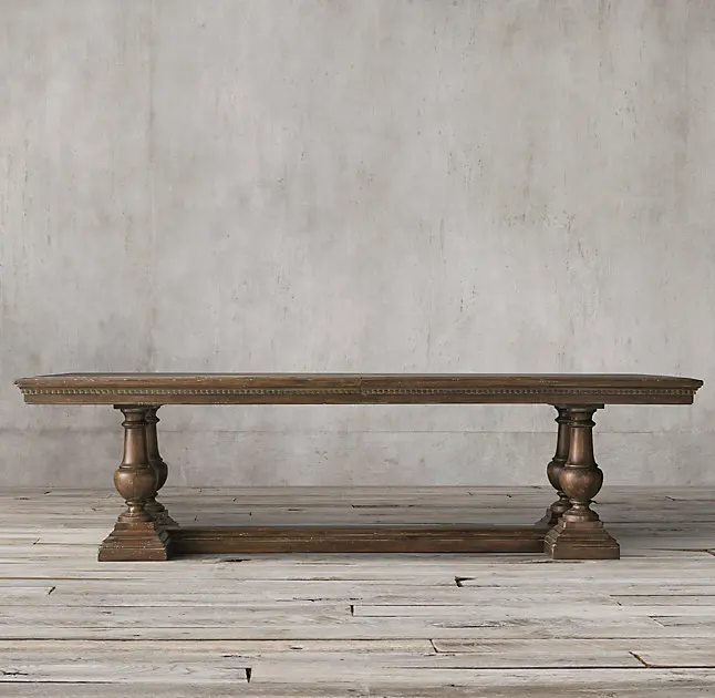 
Stable quality Household use rustic wooden dining table 