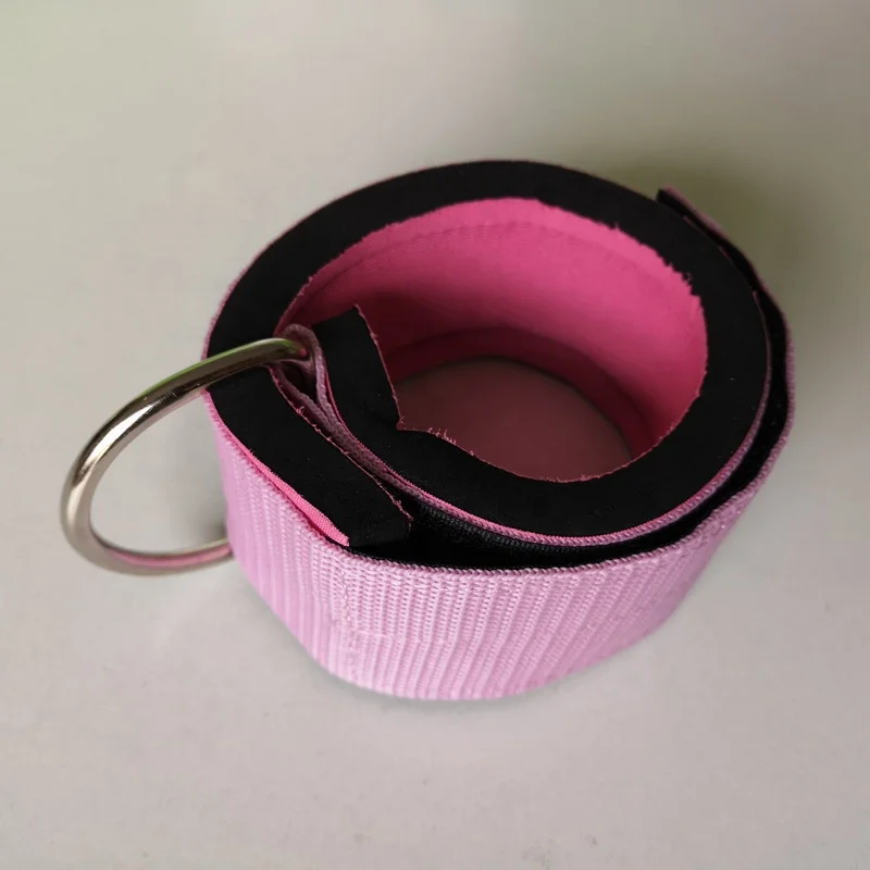 D-ring Adjustable ankle straps for cable machines