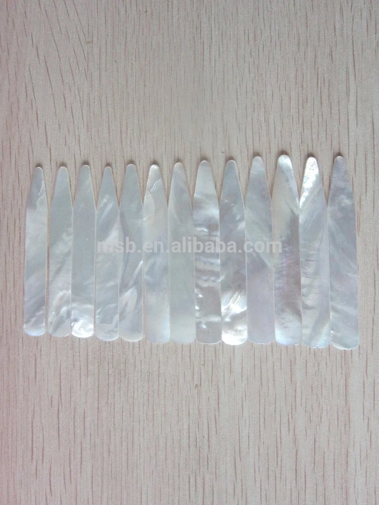 High quality white mother of pearl shell collar stays