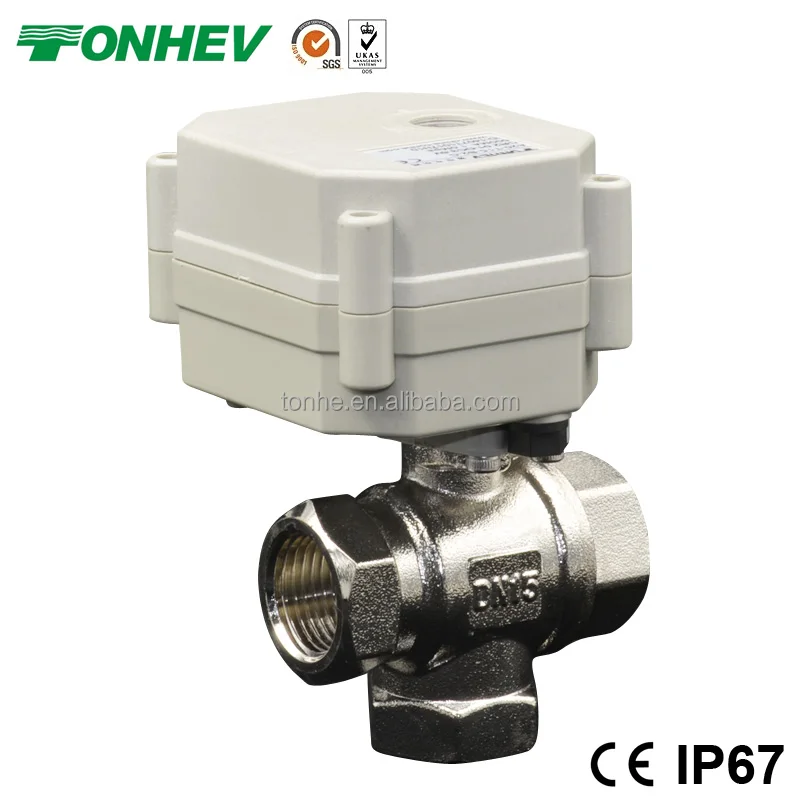 3-way Electric motorized ball valve Electric motor operated valve