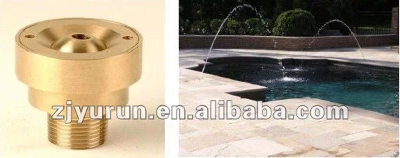 YURUN ZW-E2  Brass deck jet floor spray fountain nozzle phoenix tail