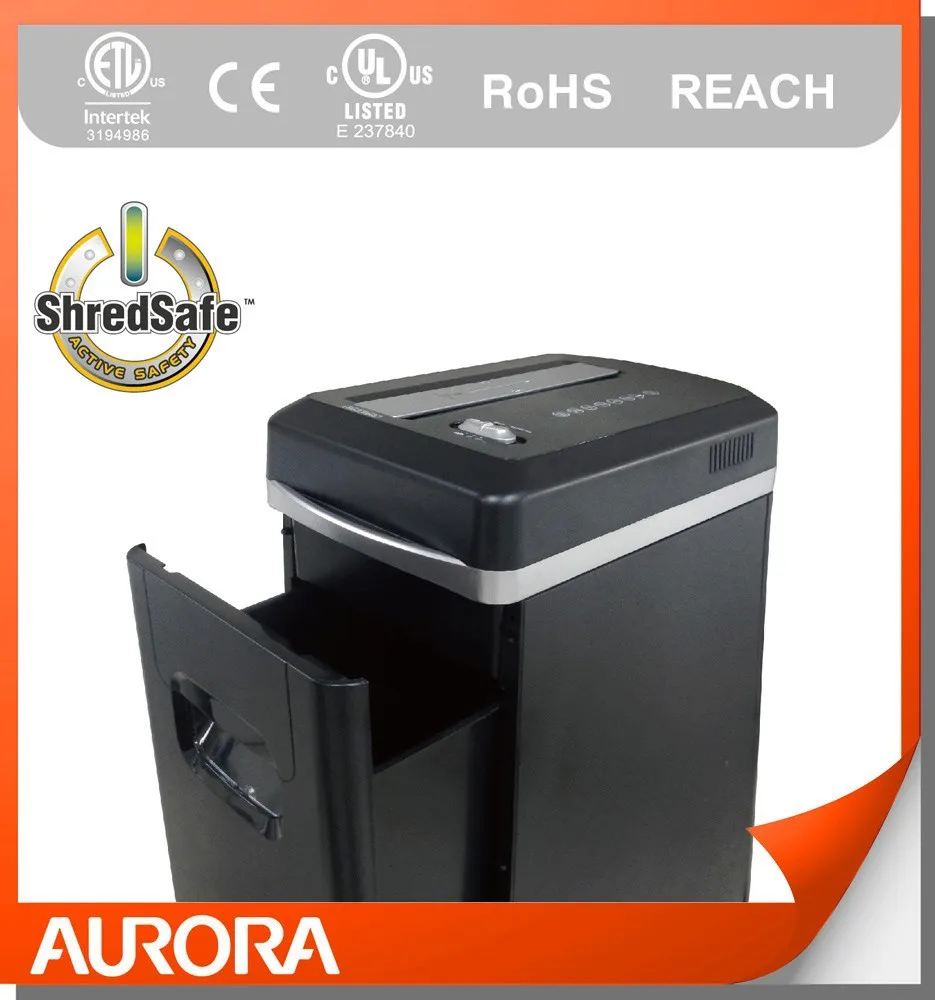 Пластиковый измельчитель бумаги Aurora AS890MQ, 8 листов (A4) Micro cut 3x9 мм, легкий измельчитель для дома и офиса