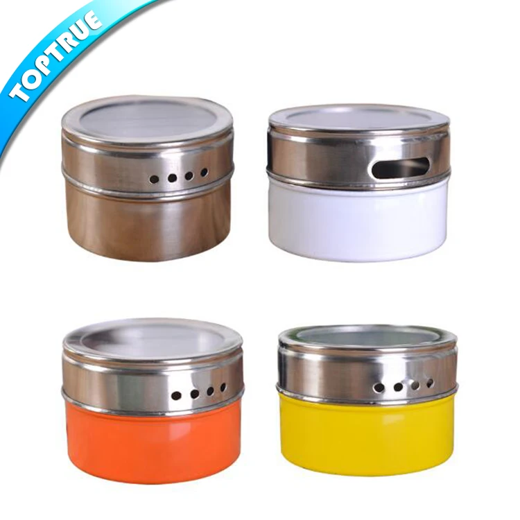 Hot Selling Chinese Manufacture Salt Pepper Garlic Curry Box Stainless Steel Magnetic Spice Container