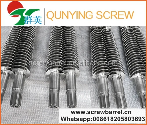 Bimetallic Conical twin barrel screw with SZ65 gear box
