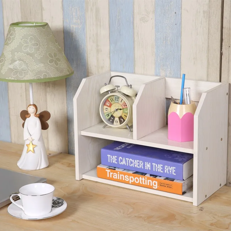 
Brief Design Portable Mini Wooden Bookshelf on the Desk 