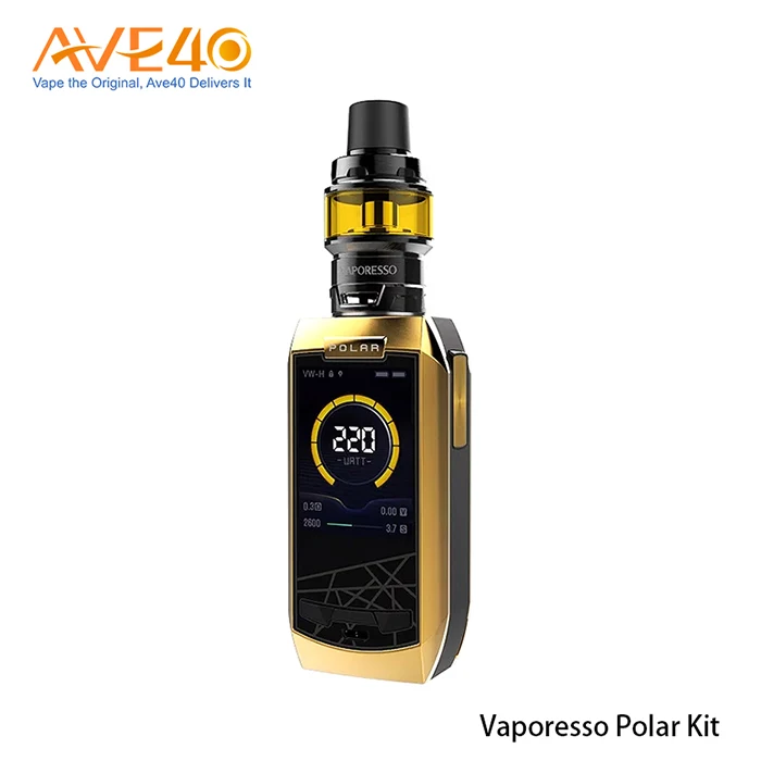 2018 new electric cigarette Vaporesso 220W Polar vape Kit with Baby SE Sub-ohm Tank GT Mesh coil from AVE40