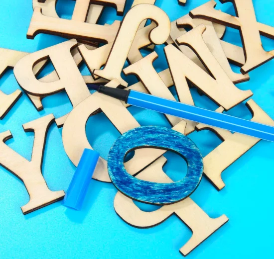 
52 Pieces Wood Letters Wooden Alphabets Letter Craft Pieces for DIY Wedding Display Decor 