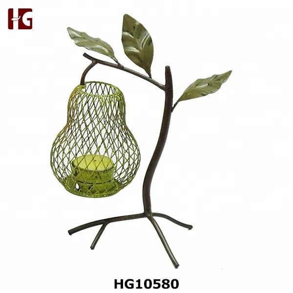 Decorative Lemon Tree Metal Candle Holder Stand