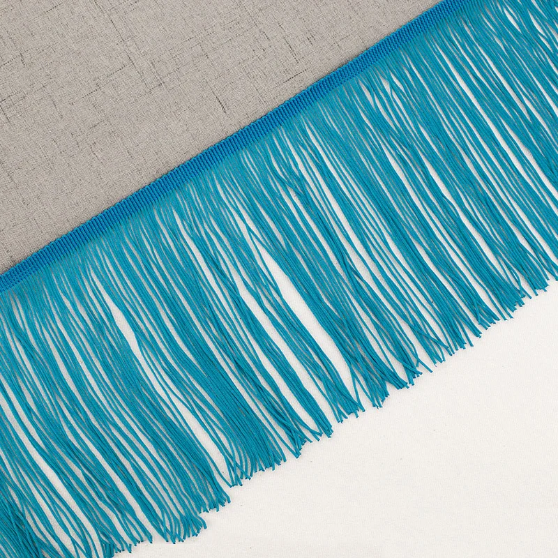 4 INCH CHEAP POLYESTER BLACK FRINGE FOR CLOTHES   Stretch Fringe Chainette For Dancewear  CLOTHES
