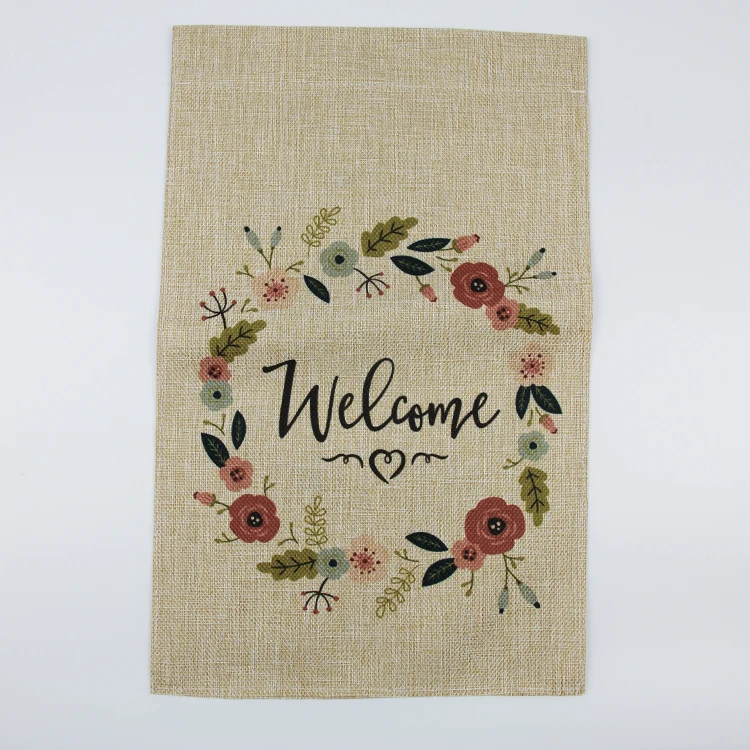 Прямая продажа с фабрики оптовая дешевый двухсторонний декоративный Садовый флаг из мешковины 12 х18 дюймов