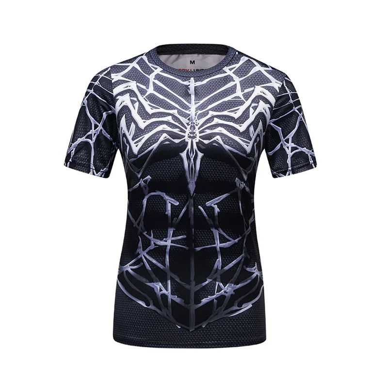 Work Out Apparel Woman Running Fitness Spiderman Dry Fit Tshirt