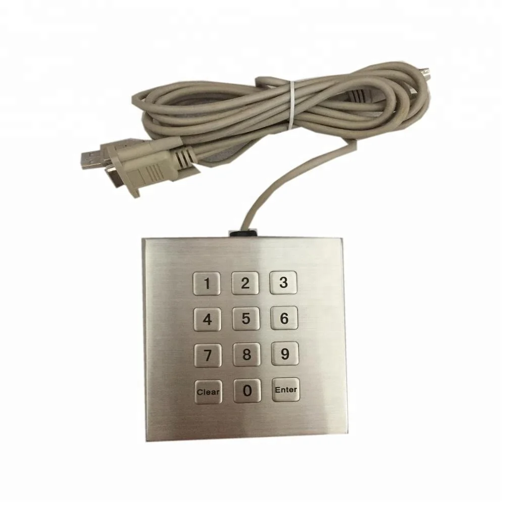 
Desktop Keypad Numeric Metal Keypad 4X3 Layout 