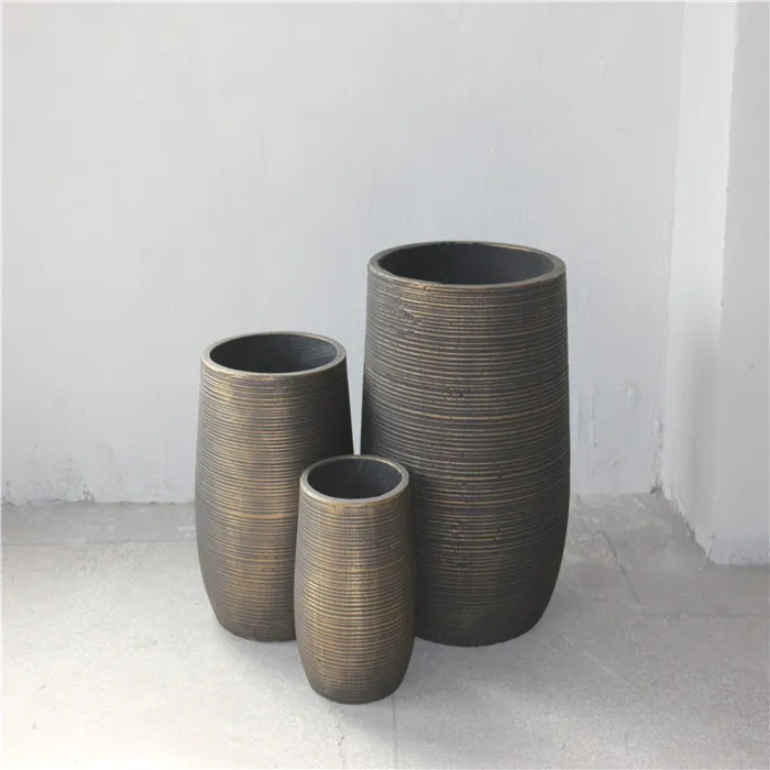 Popular fiberclay the new brick-like pot with wooden legs