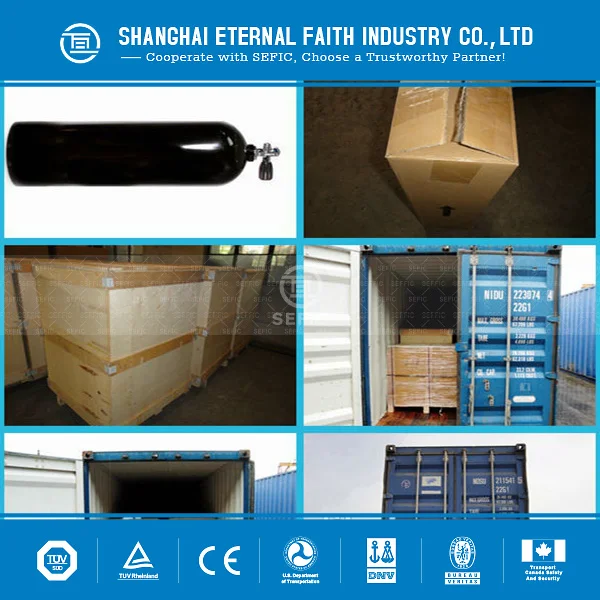 Valves 12L High Pressure Oxygen Bottle Aluminum Diving Tank Scuba Tank