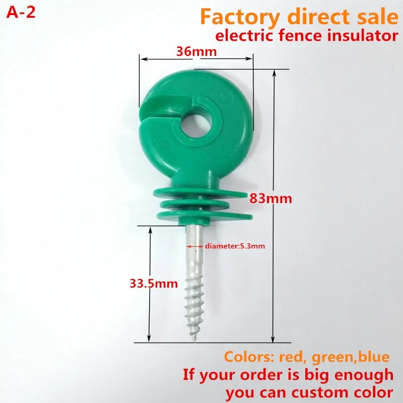 Fence Insulator Timber Wood Post Screw For Livestock Electric Fencing