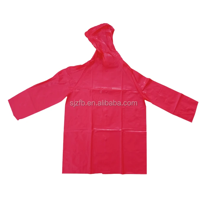 Kids PVC Bright shining red cartoon raincoat for school and kindergarten