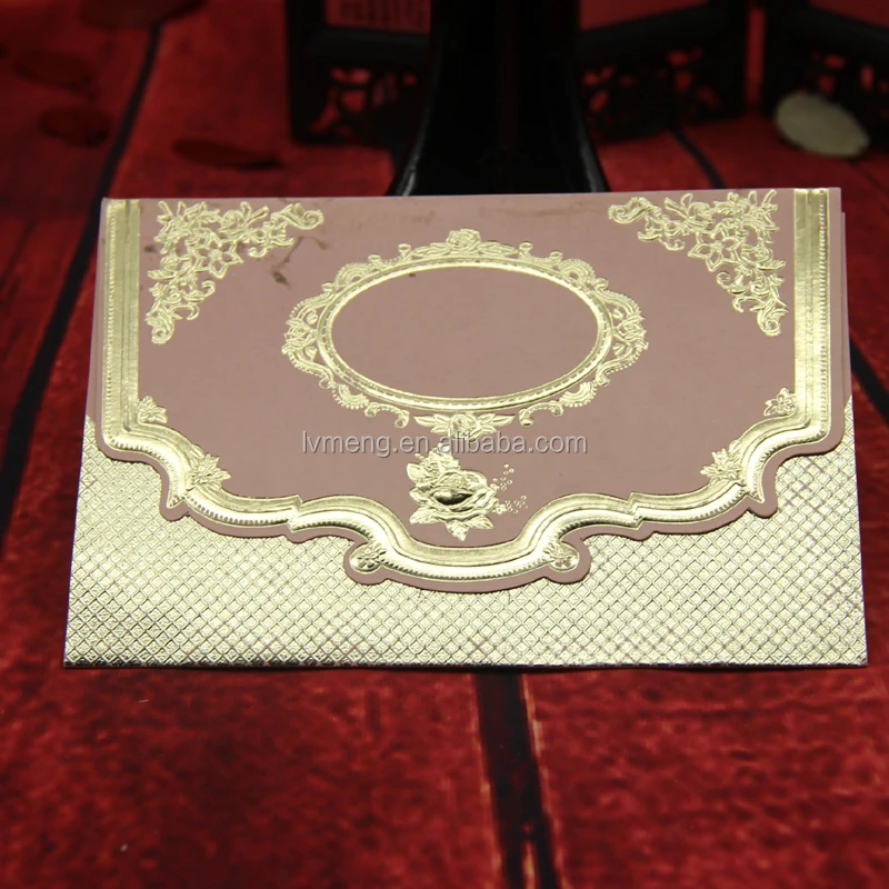 
2016 Customized wedding invitation card wholesale/ cheap price wedding card hot sale 