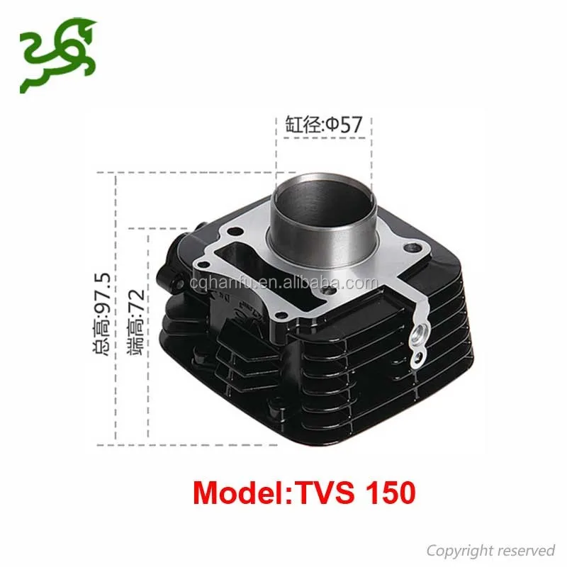 Best selling 57mm bore TVS 150 motorcycle cylinder block