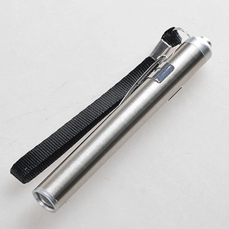 Stainless Steel 100m Distance Medical LED Mini Pen Flashlight