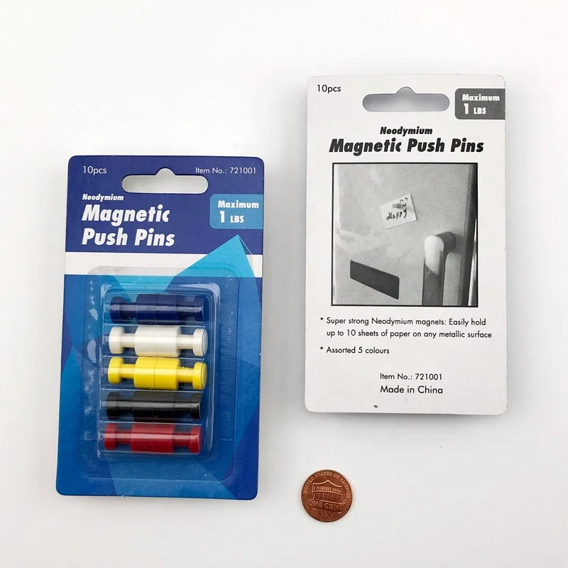 Great 10pcs Colorful Pawn Magnetic Push Pins for Perfect Fridge Magnets Whiteboards and Maps