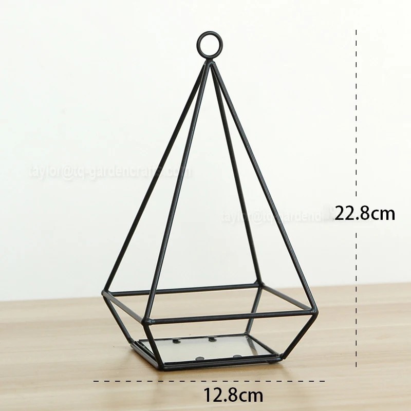 
Iron Flower Rack Geometric Frame Modern Simple Style Desk Display Hanging Home Decor 