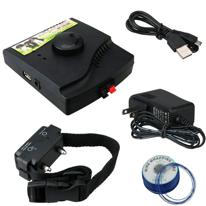 Outdoor use electronic pet dog fence system collar in-ground dog fence