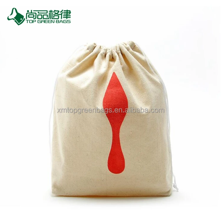 Customized Eco Friendly Cotton Canvas Dust Collecting Drawstring Bag