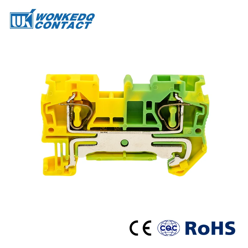 JST 4 PE din-рейку заземления Пружинные клеммы Зеленый, Желтый