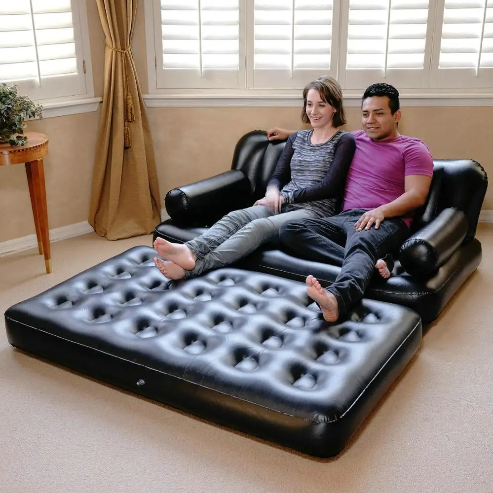Hot selling high quality wholesale PVC portable foldable large inflatable sofa bed