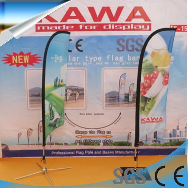 Weihai Kawadisplay banners and flags with ground spike for advertising