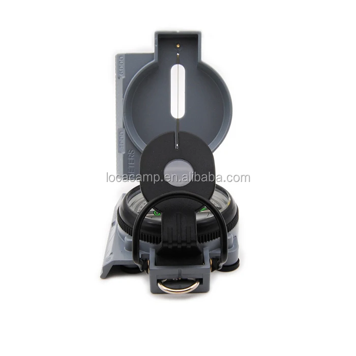 Gray Color Metal Compass Lensatic Sighting Compass Factory Wholesale for Hiking Camping and Wild Survival