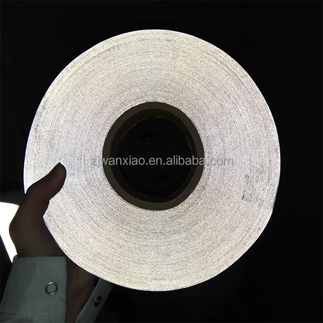 Polyester TC Customized 3M Reflective Fabric Tape 5MM Sew On For Clothing