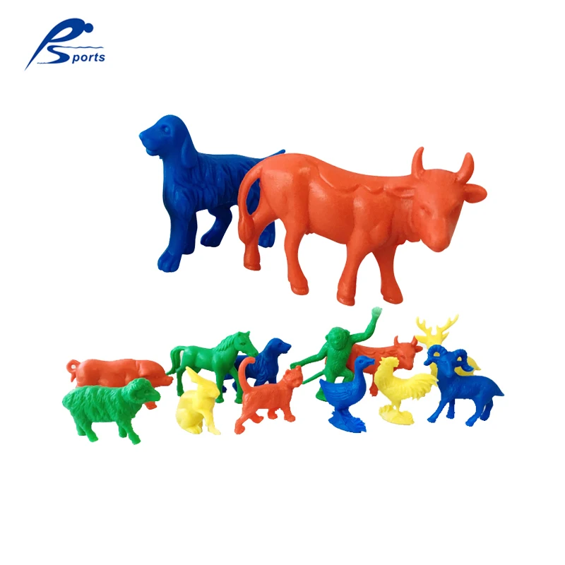 
Preschool Play Games 192pcs Plastic Animal Group Toy Animals Shape Counting Set Schools Teaching Aids 