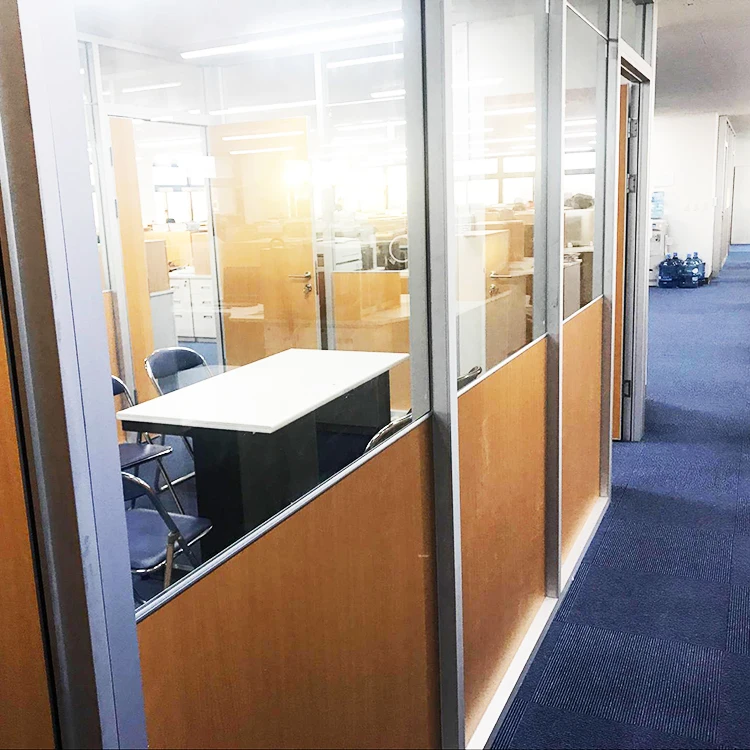 MDF Panel Partition Aluminum Frame Demountable Partitions Partition Walls in Wood for Interior,