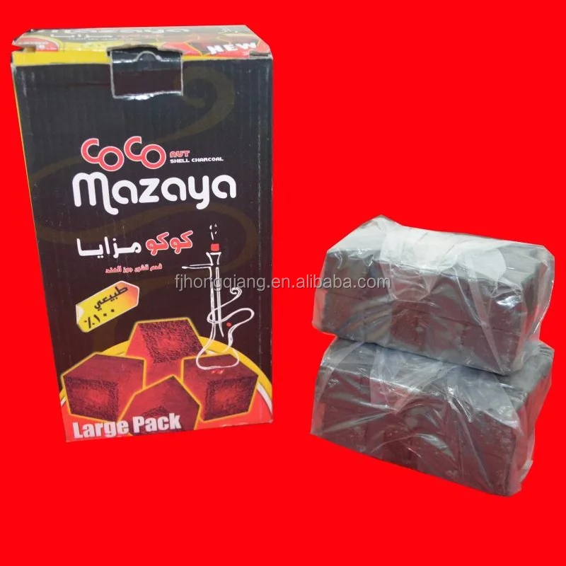 Hongqiang 96 шт. коко Mazaya 100% натуральный куб кальян уголь