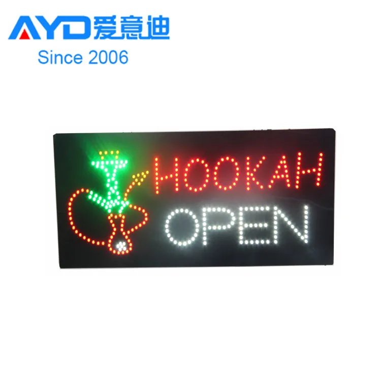 High Brightness LED Acrylic Sign,LED Open Sign,LED Hookah Pipes Sign