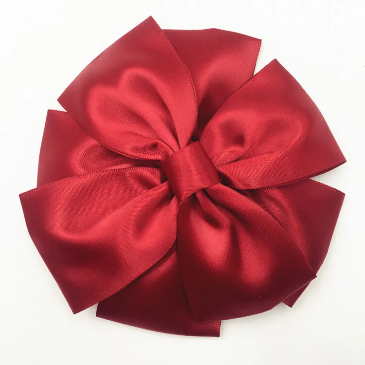 Top Fashion 2021 Handmade Ribbon Pinwheel Hair Bow Satin Ribbon For Diy Bow Big Ribbon Bow