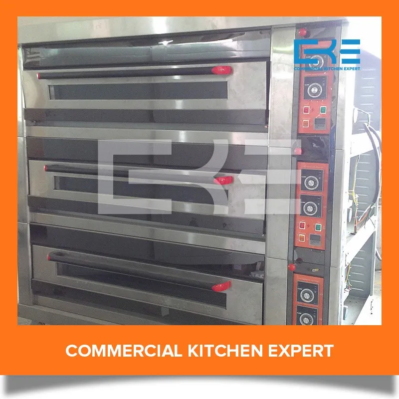 
Hot Sale 3 Decks 12 Trays Commercial Oven Bakery Equipment Professional Cake Bakery Ovens For Sale 