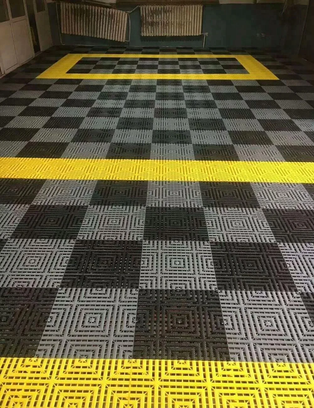 modular plastic interlocking carwash floor tiles